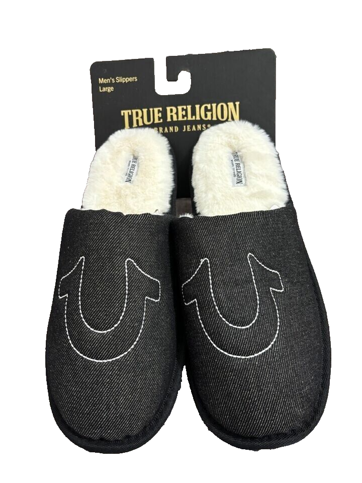 TRUE RELIGION Men’s Black Slippers s-l400.jpg main image 3