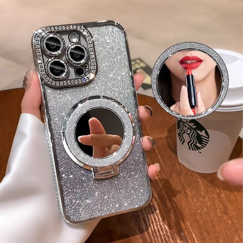 Samsung S24 FE S24 Ultra S23 S22 A55 A54 A15 Luxury Diamond Mag Safe Mirror Case - Picture 14 of 16