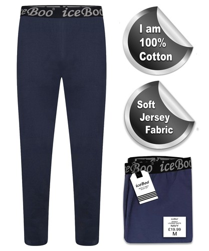 Pantalones bajos de pijama para hombre 100 % algodón jersey suave salón ropa de noche PJS - Imagen 8 de 14