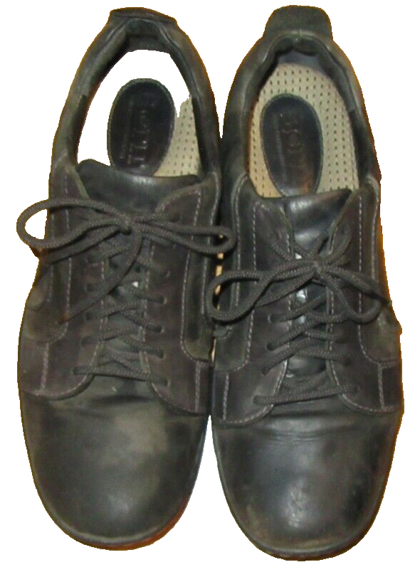 Born Black Leather Mens 11.5 Tie Casual Dress Shoes Good  display picture 1