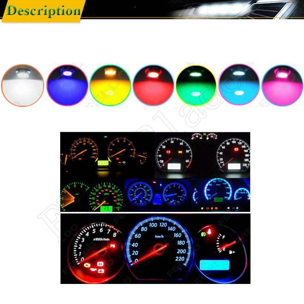 10pcs White BA7S LLB281 GLB281 LED Dash Gauge Warning Light Bulb Lamp