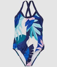 90 Splendid Big Girl's Blue Littles Lovina One Piece Swimsuit Swimwear Size 12