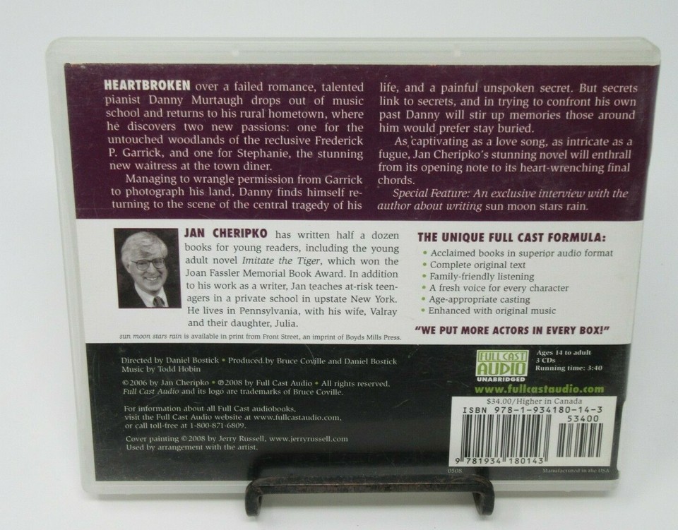 SUN MOON STARS RAIN 3-DISC CD AUDIOBOOK BY JAN CHERIPKO, READ BY ...