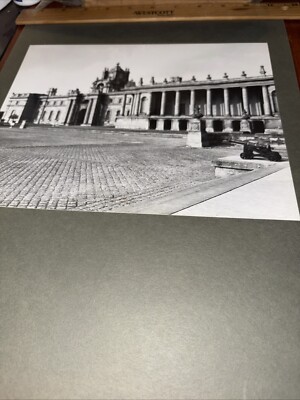 Antique Blenheim Courtyard Mounted English Architecture Photo John Vanbrugh