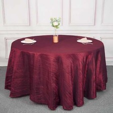 TOVAGLIA ROTONDA BORDEAUX 120" fisarmonica pieghettata TAFFETTÀ decorazioni matrimonio