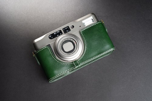 Genuine Real Leather Half Camera Case Bag Cover para Contax TVS ii Film Camera - Imagen 23 de 34