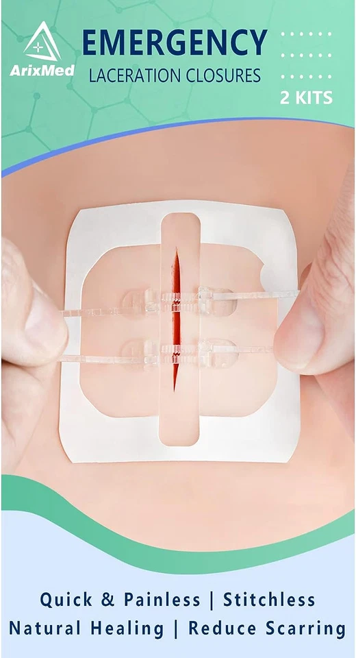 Butterfly Bandaids Wound Closure Strips Zip Sutures Quick Clot Incision (2 Set) - Image 2 of 4