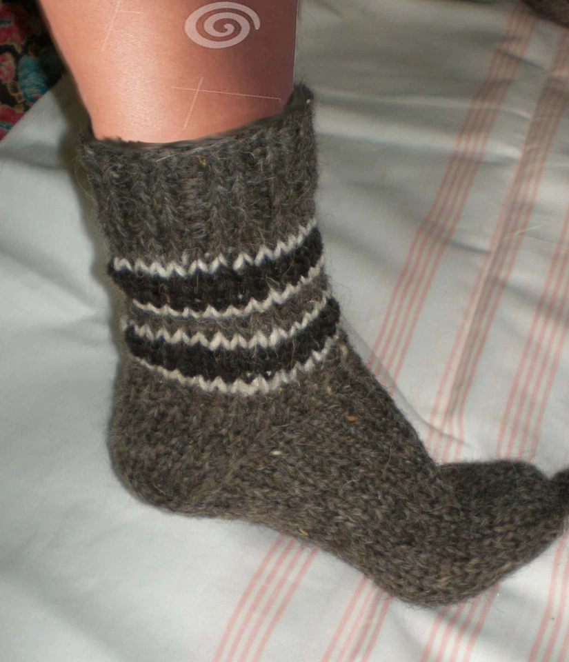 Calcetines de Lana de Oveja 100% Natural Cálidos Hechos a Mano Informales Todas las Tallas Nuevos Foto 4 de 4