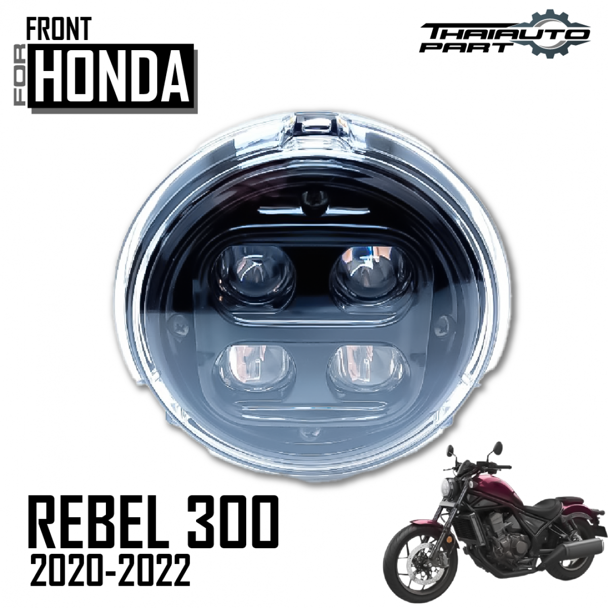 Head Lamp Front Light 33100-K87-A31 FIT Honda CMX Rebel 300 2020