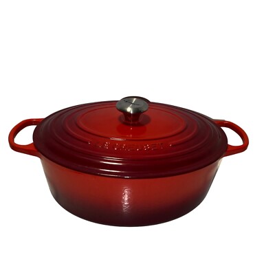 Le Crueset Cerise Cast Iron Oval Dutch Oven #33 8 Qt. | eBay