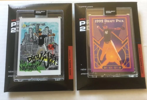 TOPPS PROJECT 2020 DEREK JETER #29 BY KING SALADEEN AND #39 BY MATT TAYLOR + BOX