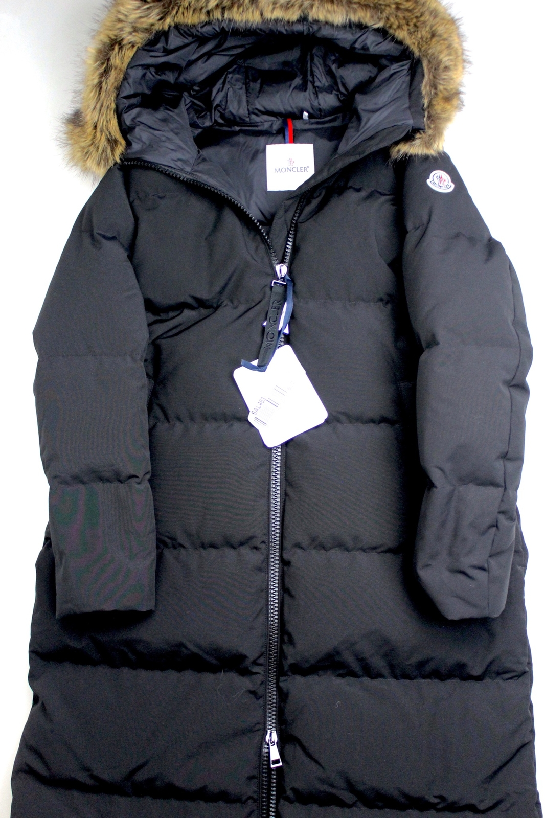 moncler down coat with fur hood