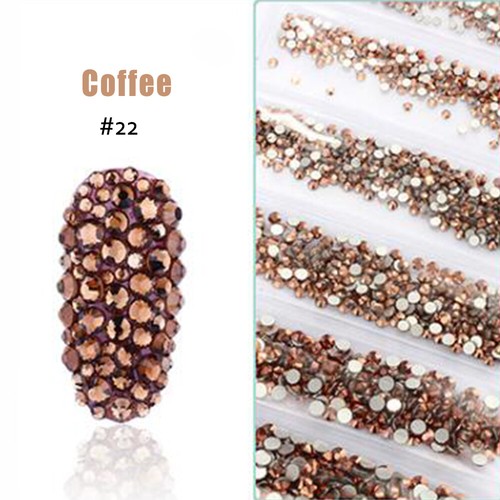 1728 Pcs Nail Art Rhinestone Glitter Gems 3D Tips DIY Decoration Fashion - Picture 27 of 33