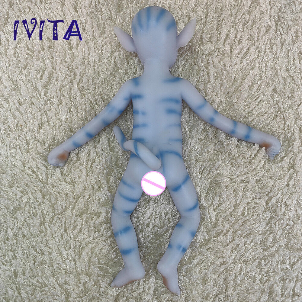 IVITA 12'' Floppy Silicone Reborn Doll Cute GIRL Squishy Silicone Infant Baby