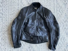 Black Leather Jacket Hein Gericke Echt Leder Mens Size 42 Motorcycle Biker