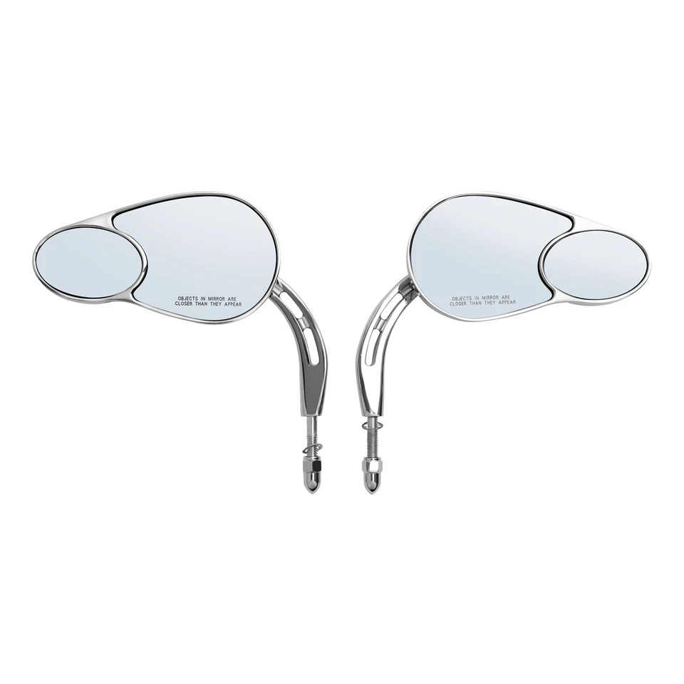 Espejos retrovisores de visión divididos de 8 mm aptos para Harley Touring Electra Street Road Glide King Foto 2 de 4