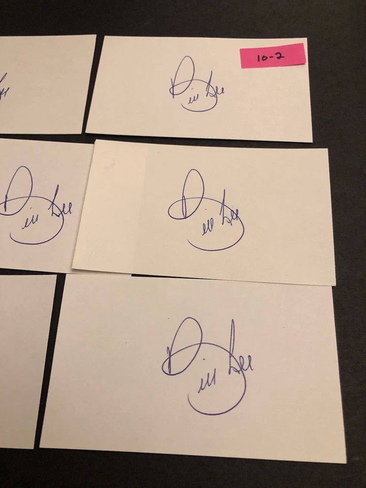 (Lote de 10) Bill Lee 1975 Medias Rojas Firmado Índice 3x5 Tarjeta Autografiada Lote 10-2 Foto 4 de 4
