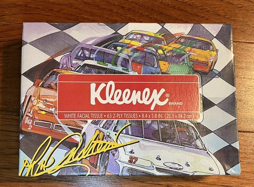 Unique Nascar Collectible Vintage 90's Kleenex Tissue NASCAR Racing Design Box