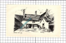 White Lion Eye Suffolk - 1940's Book Print