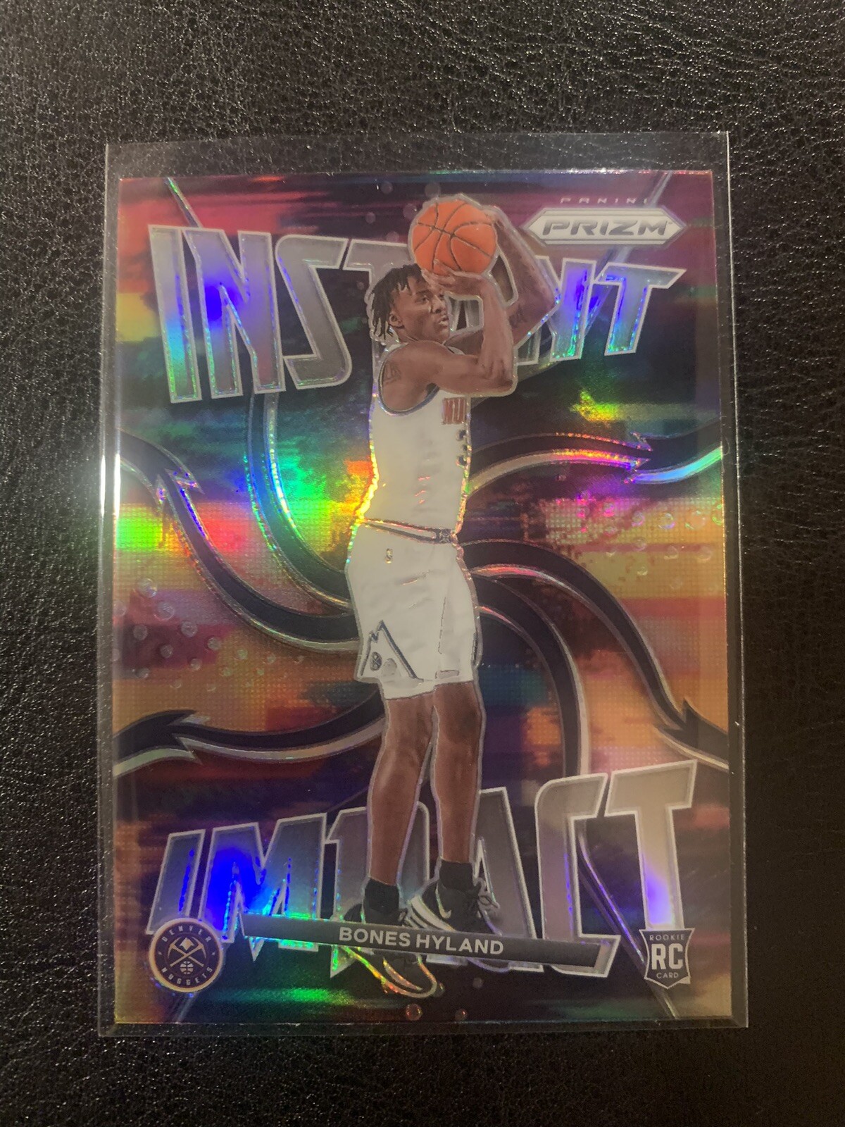 2021-22 Prizm Basketball Bones Hyland Instant Impact Silver Prizm Rookie Nuggets