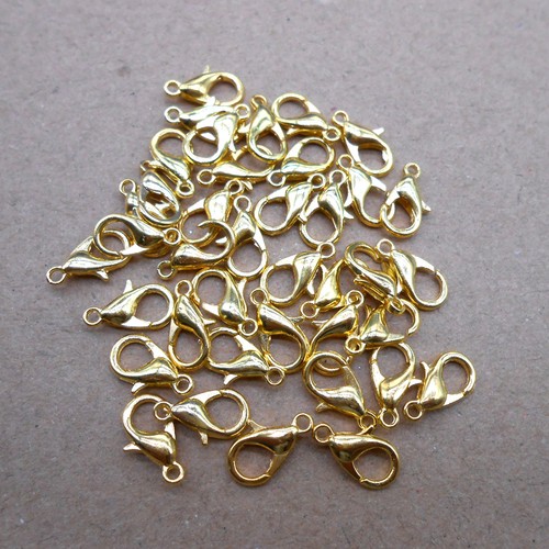50Pcs Silver/Gold/Red copper Plated Lobster Claw Clasps Hooks Findings DIY 12mm - Picture 9 of 13