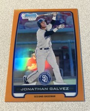 2012 Bowman Chrome Prospects Orange Refractor #BCP69 Jonathan Galvez /25