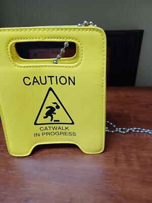 Mini Small Cool Weird Fashion Catwalk Caution Sign Handbag
