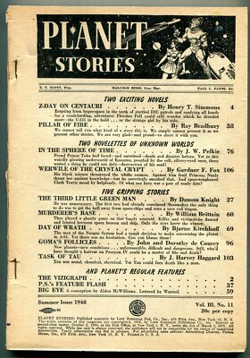 Planet Stories Pulp Summer 1948- Coverless bargain- Bradbury | eBay
