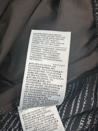 Athleta Arrival Ankle Pants Amara Stripe Black Drawstring Zip Pocket Size 6 - Picture 12 of 13