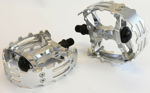 Old School BMX Beartrap Pedals Silver 