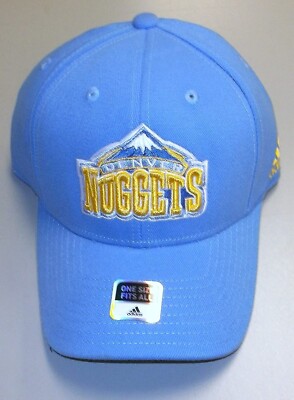 NBA Denver Nuggets Adidas Adult Structured Flex Fit Cap Hat Beanie One Size, NEW