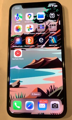 Apple iPhone X - 256GB -Unlocked, Silver 100% BATTERY, GOOD CONDITION 