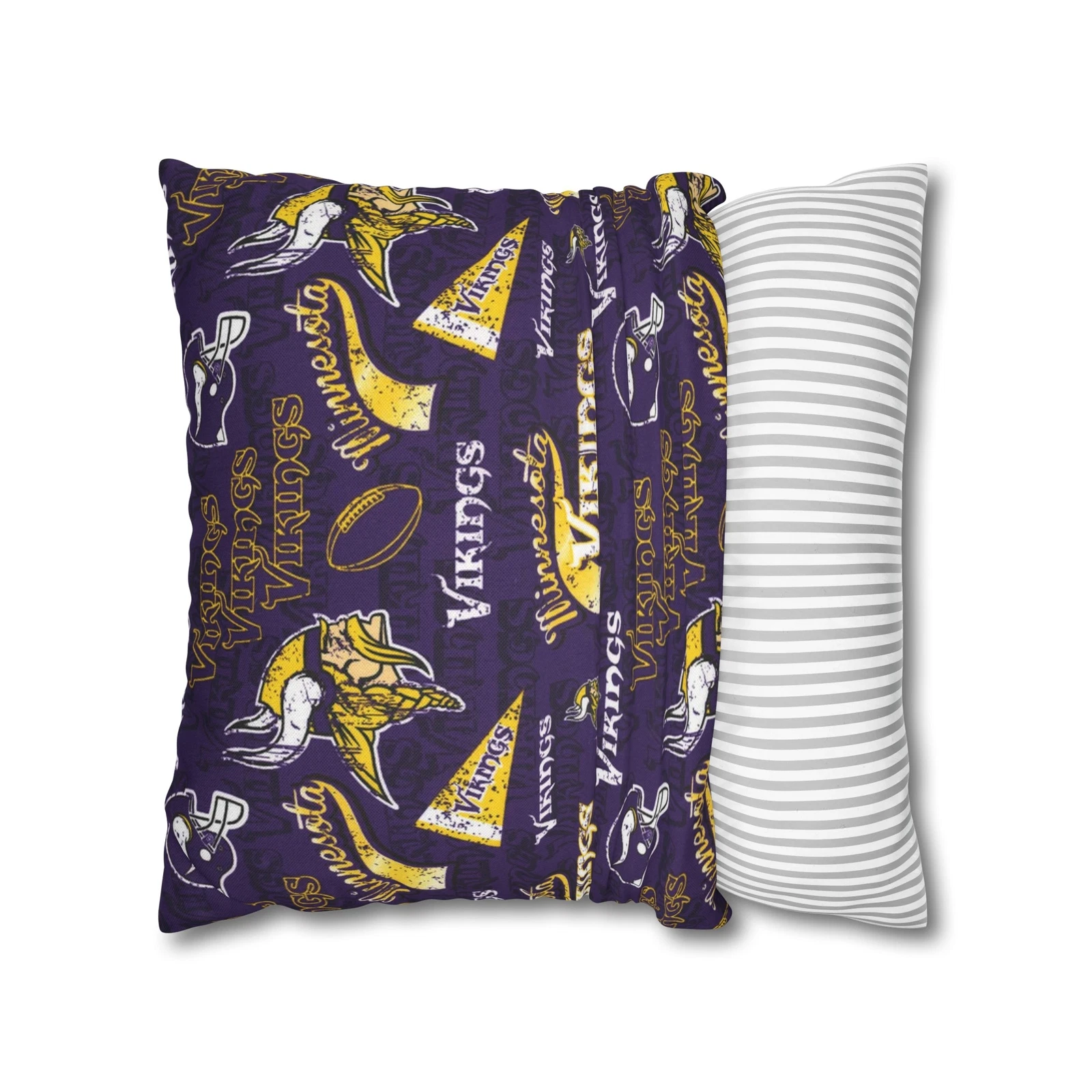 Minnesota Vikings Spun Square Throw Pillow
