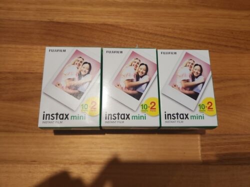3 X Fujifilm Instax Color Mini Film - 2x10 Sheets (Total 60 Sheets) BRAND NEW - Picture 1 of 3