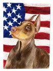Doberman Pinscher Patriotic Flag Canvas House Size Bb9709Chf