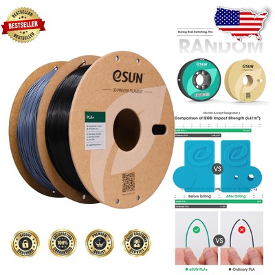 Dimensional Accuracy PLA+ Filament 1.75mm - 2KG Compatible with Most 3D Printers