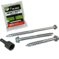 Image of TIMCO INDEX HEX HEAD SCREWS 6.0 X 40mm - 6.0 X 100mm HEX SOCKET INCLUDED