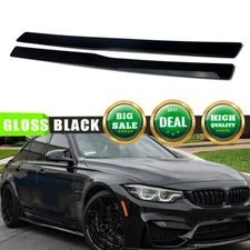 Glossy Black PSM Style Side Skirt Extension For BMW F82 F83 M4 F80 M3 2015-2020