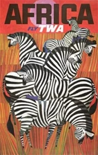 Africa TWA 1967 Poster Print  Reproduction Giclee Print 11x17