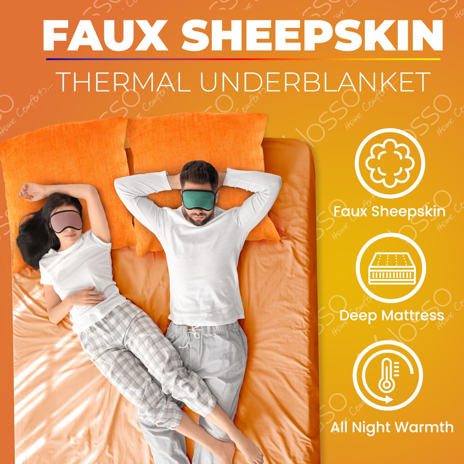 Thermal Fleece Mattress Under Blanket Deep Heat Trap Fitted Sheet