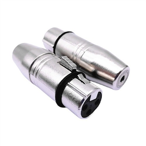 3-Pin XLR - 3.5mm Female Stereo Audio Connector Microphone Metal Adaptor Coupler - Picture 20 of 42