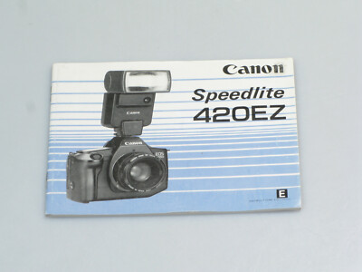 Canon Bedienungsanleitung Anleitung für Canon Speedlite 420EZ in Englisch