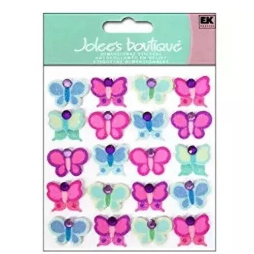 Jolees Bright Butterflies Espuma Repeticiones Álbum de Recortes Pegatina Rosa Azul Verde Gemas 3D Foto 4 de 4