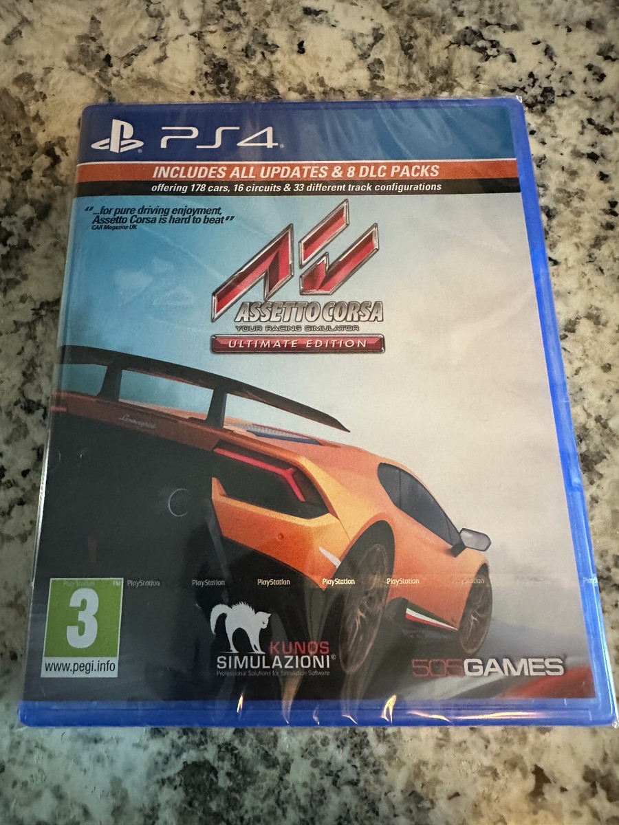 Assetto Corsa Ultimate Edition PS4 All updates 8 DLCs Brand New Factory  Sealed