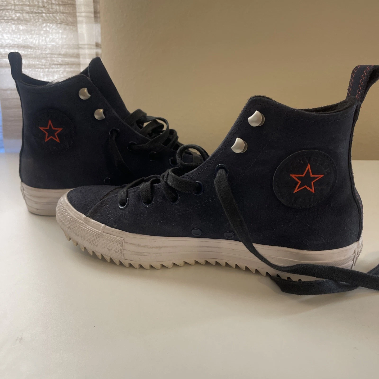Scarpe Converse Chuck Taylor All Star Hiker Hi Top donna blu navy scamosciate 7 5
