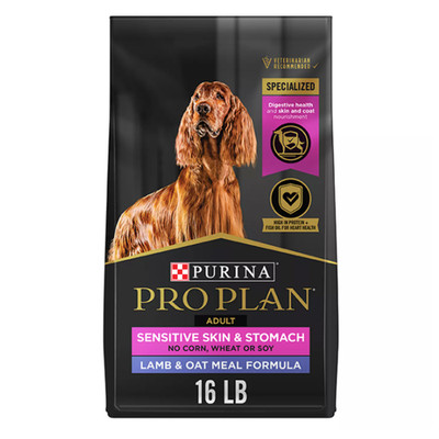 New w/ tags Purina Pro Plan Sensitive Skin & Stomach Lamb 16 Lb Dry Dog Food NEW