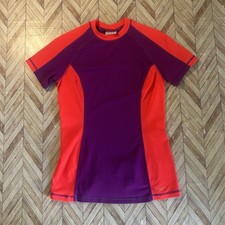 Speedo Woman  s Short Sleeve Pullover Swim Top. Size Small. Pocket In Rear.