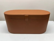 CASE ONLY Dyson Airwrap LARGE TAN STORAGE CASE Travel Carrying Container Leather