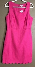 J.CREW Scallop Basketweave Sleeveless Pink Women’s Dress size 6