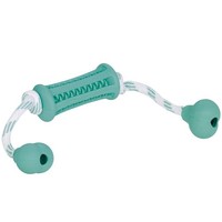 "Nobby® Hunde Vollgummi Stick Mit Seil \"Dental Line\" Zweifarbig 37 Cm"